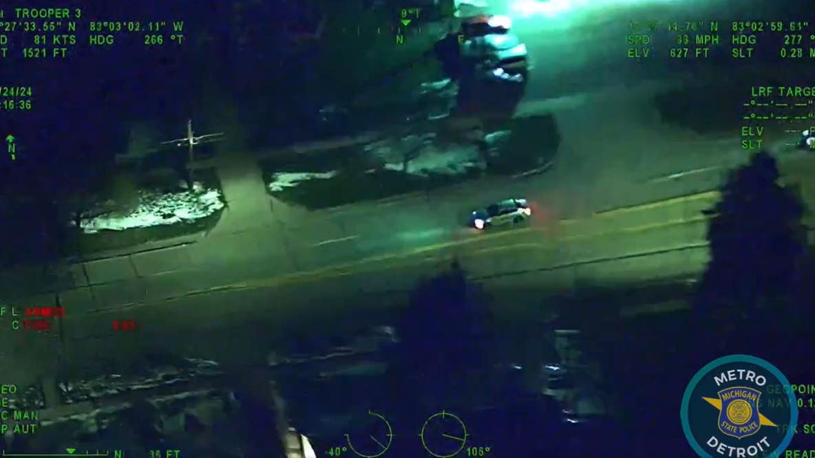 State police helicopter pursuit of traffic stop suspect from March 24